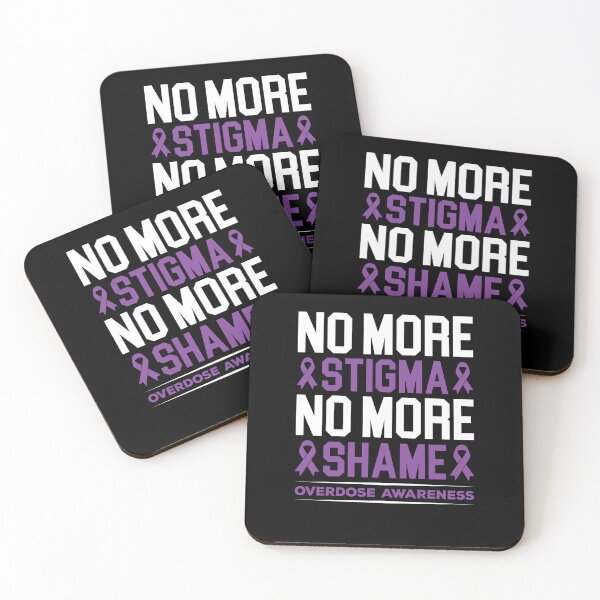 Item preview, No More Stigma No More Shame Overdose Awareness Shirt, Purple Ribbon Warrior Shirt, Addiction Awareness Shirt, Recovery Support Shirt designed and sold by aymob.