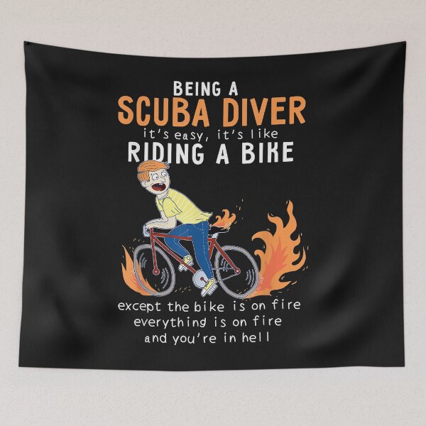 Item preview, Scuba Diver Like Riding Bike Cyclist Funny designed and sold by AdrienDierckx.