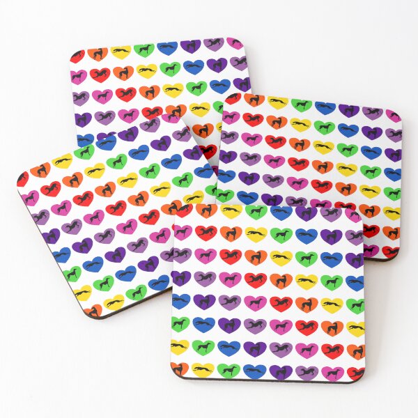 Item preview, Greyt Greyhounds in Rainbow Hearts  designed and sold by GreytGraphicals.