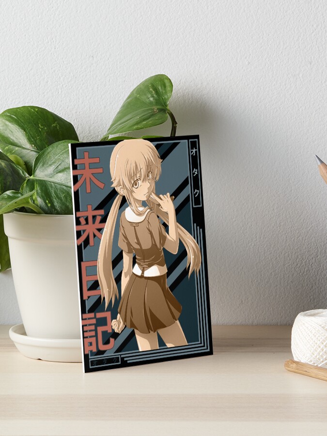 Yuno Gasai Future Diary Mirai Nikki Retro blue brown anime Design |  Greeting Card