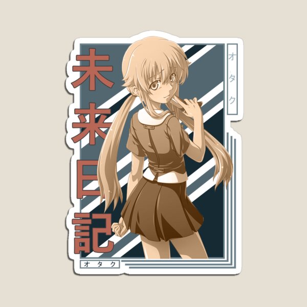 Mirai Nikki characters Sticker by ArtAndDesignA