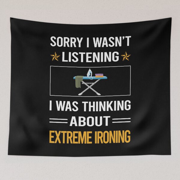 Item preview, Funny Listening Extreme Ironing designed and sold by jiggleterrified.