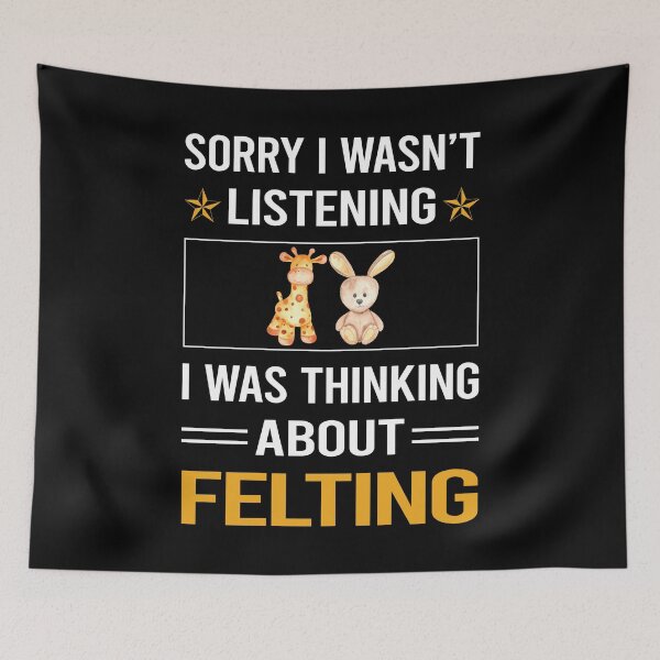 Item preview, Funny Listening Felting Felt Felter designed and sold by jiggleterrified.