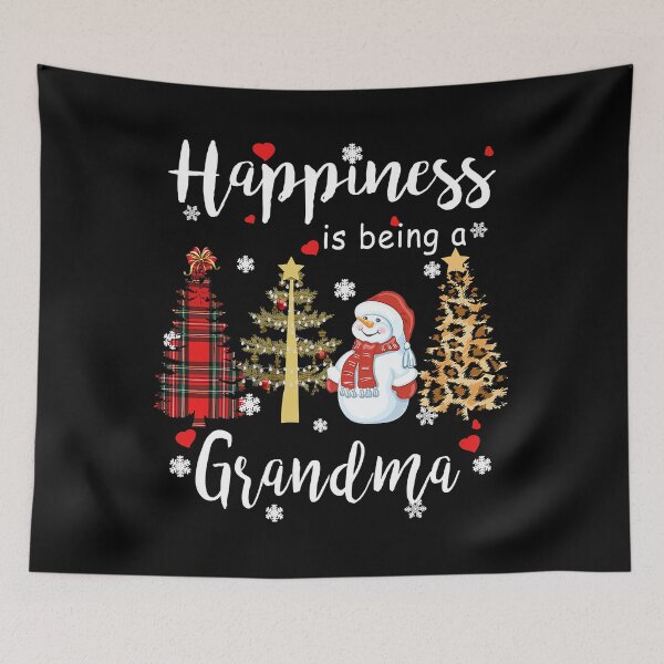 Item preview, Happiness is being a Grandma Christmas Tree Snowman designed and sold by andrewbrian.