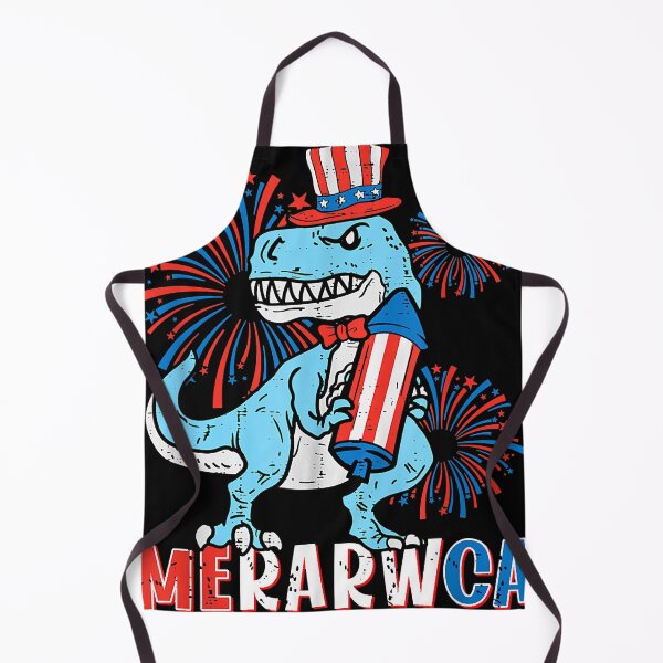 Artikelvorschau, Lustiger 4. Juli T Rex Dinosaurier Merarwca USA Flag Boy Kids entworfen und verkauft von tilliejacquilyn.