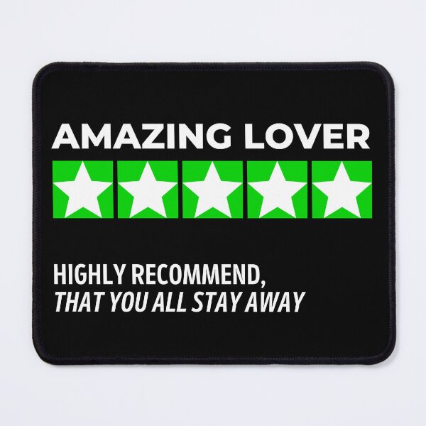 Item preview, Amazing Lover Would Recommend Five Stars, Funny Valentine's Day designed and sold by ladylaughprints.