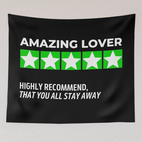 Item preview, Amazing Lover Would Recommend Five Stars, Funny Valentine's Day designed and sold by ladylaughprints.