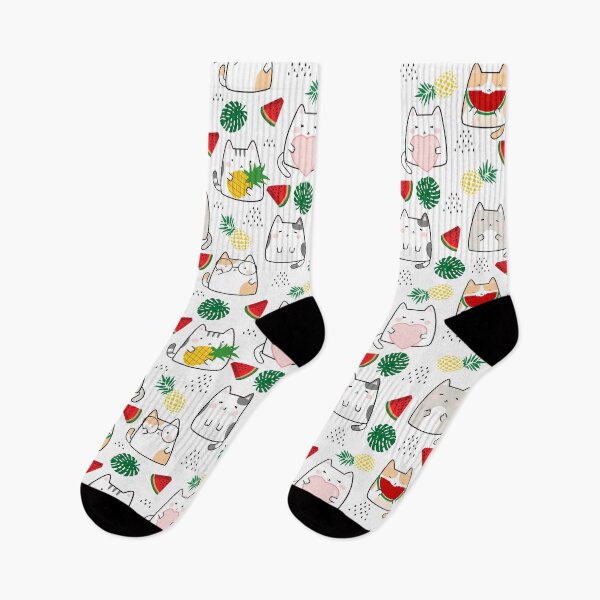 Item preview, Funny Kawaii Cute Cats Pattern Melon Pineapple and love designed and sold by ShirtzTonight.