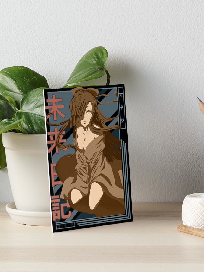 Yukiteru Amano Yuki Future Diary Mirai Nikki Retro blue brown anime Design  | Canvas Print