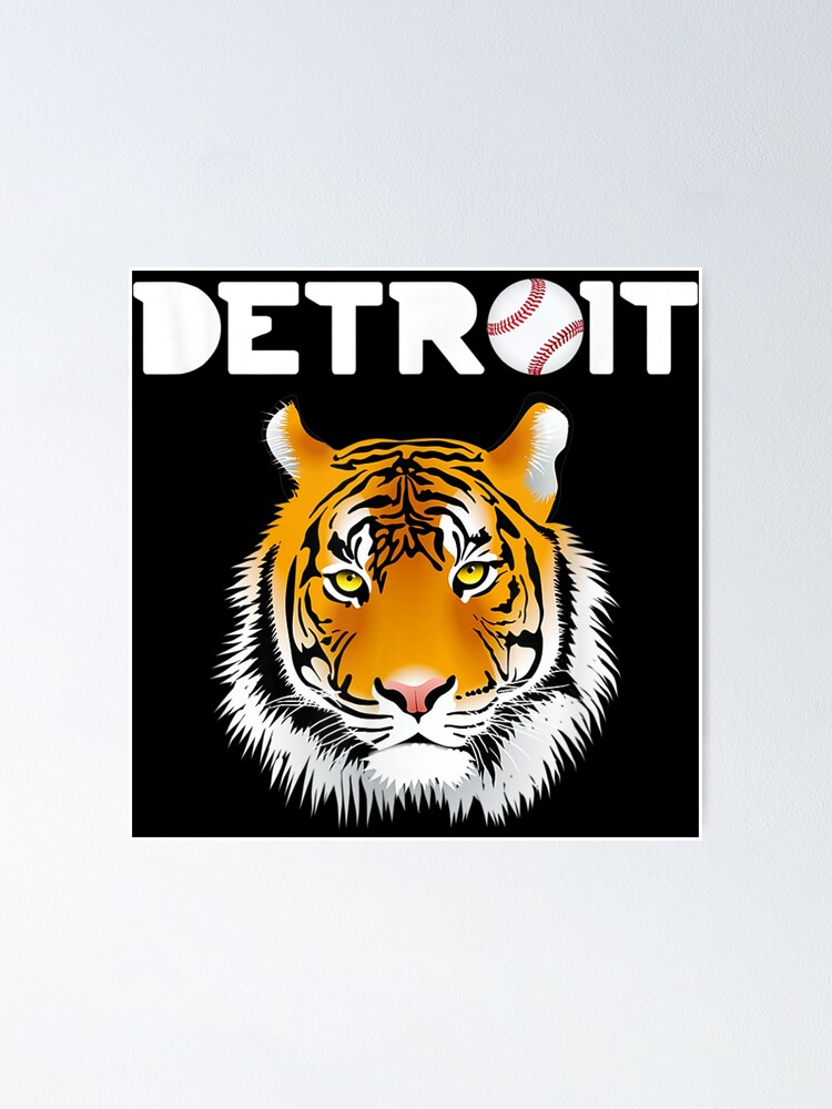  Distressed Tiger Mascot Tshirt Detroit Baseball