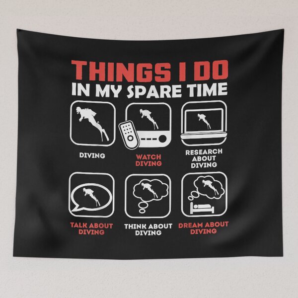 Item preview, Things I do in my spare time - diving designed and sold by AdrienDierckx.