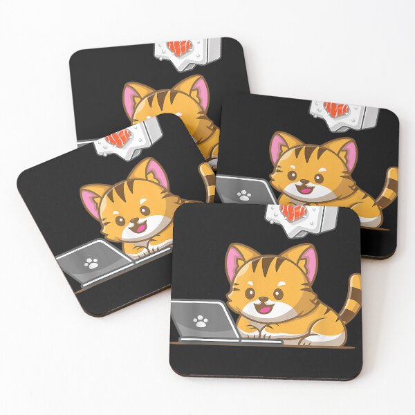 Item preview, Sushi Cats On Computer Apparel Funny Gag Idea designed and sold by raifordlyssa.