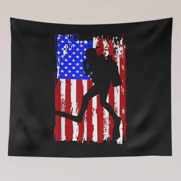 Item preview, Vintage American Flag Scuba Diving Men Women designed and sold by AdrienDierckx.