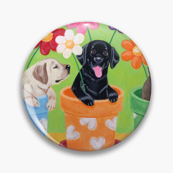 Item preview, Flower Pots Labrador Puppies designed and sold by HappyLabradors.