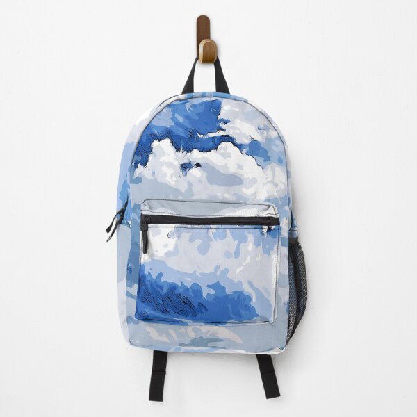 Item preview, White clouds in the blue sky color art designed and sold by artdragongift 15.