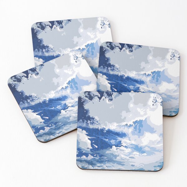 Item preview, White clouds in the blue sky color art  designed and sold by artdragongift 15.