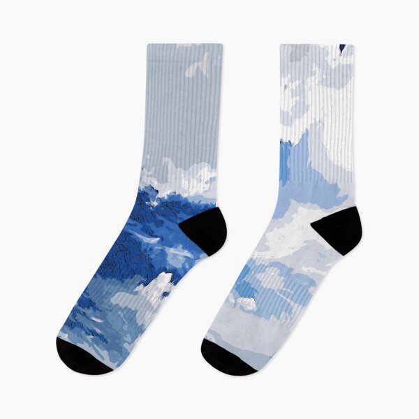 Item preview, White clouds in the blue sky color art  designed and sold by artdragongift 15.