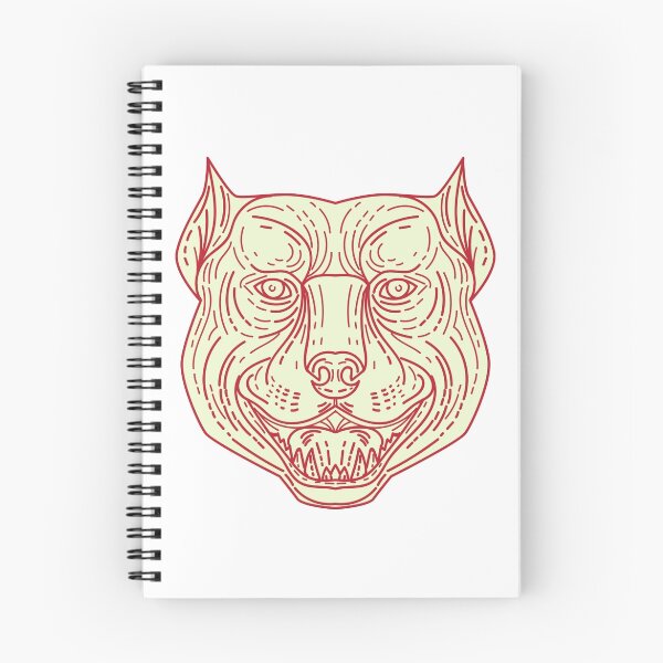 Item preview, Pitbull Dog Mongrel Head Mono Line designed and sold by patrimonio.