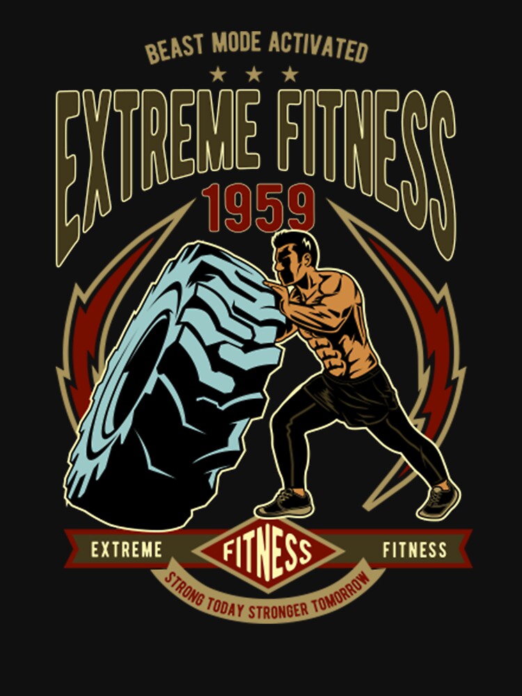 Vintage Extreme Fitness - Bodybuilding - T-Shirt