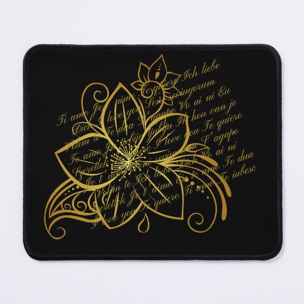 Item preview, Golden Flower I Love You, Je T'aime, Ich Liebe Dich.... designed and sold by Branka.