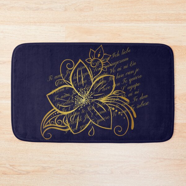 Item preview, Golden Flower I Love You, Je T'aime, Ich Liebe Dich.... designed and sold by Branka.