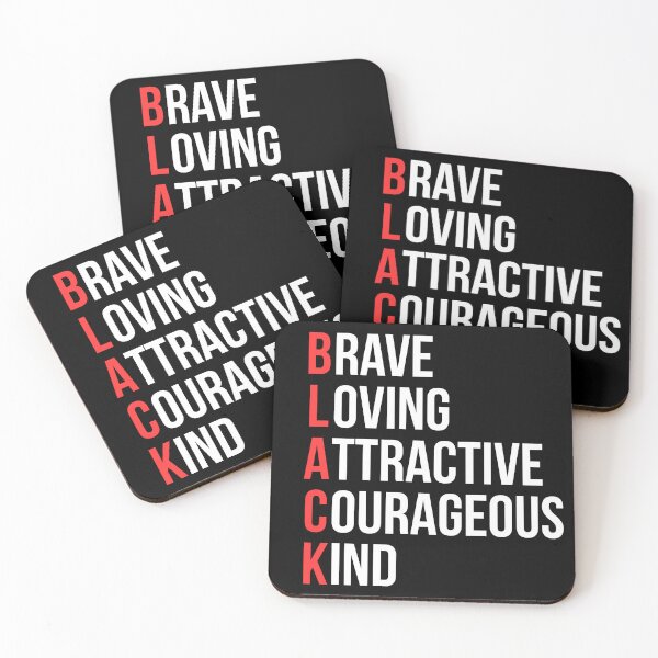 Item preview, BLACK Brave Loving Attractive Courageous Kind | Black history month | designed and sold by Tarun Bisht.