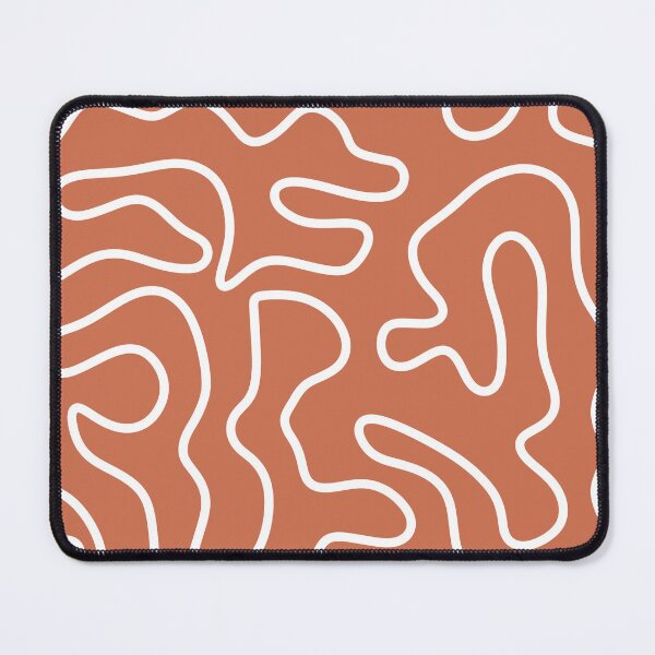 Item preview, Squiggle Maze Minimalist Abstract Pattern in Rust Earth designed and sold by kierkegaard.