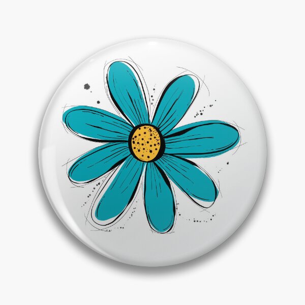 Artikelvorschau, Gänseblümchen-Blumen-Knickenten-Tintenkunst im Trend, entworfen und verkauft von TheArtyApples.