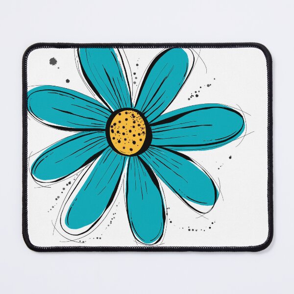 Item preview, Trending Daisy Flower teal inky art, designed and sold by TheArtyApples.