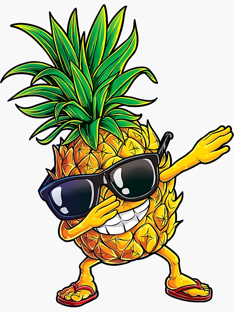 Dabbing Pineapple Sunglasses Aloha Beaches Sticker By Anthonymark14 Redbubble 5200