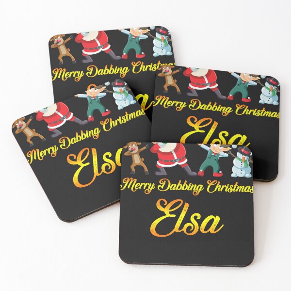 Item preview, Elsa Name - Dabbing Santa Claus Elf Reindeer Snowman -  Merry Dabbing Christmas Elsa designed and sold by BOBIGHT.