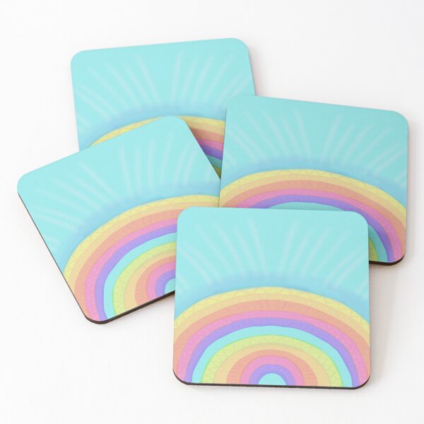 Item preview, Rainbow, happy, colorful,  blue sky, original, artwork, digital, illustration, designed and sold by Freedomworx.