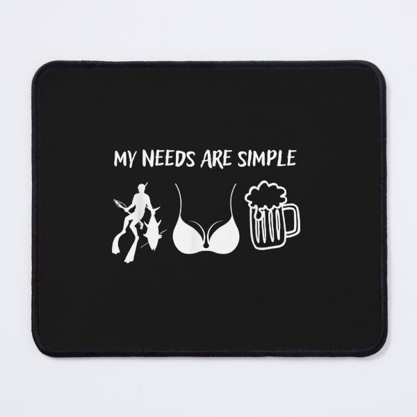 Item preview, My Needs Are Simple Spearfishing Bikini Beer Humor Costume designed and sold by AdrienDierckx.