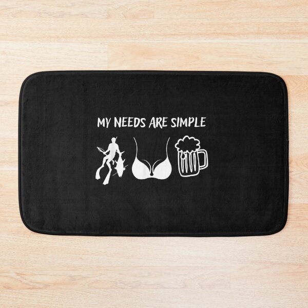 Item preview, My Needs Are Simple Spearfishing Bikini Beer Humor Costume designed and sold by AdrienDierckx.