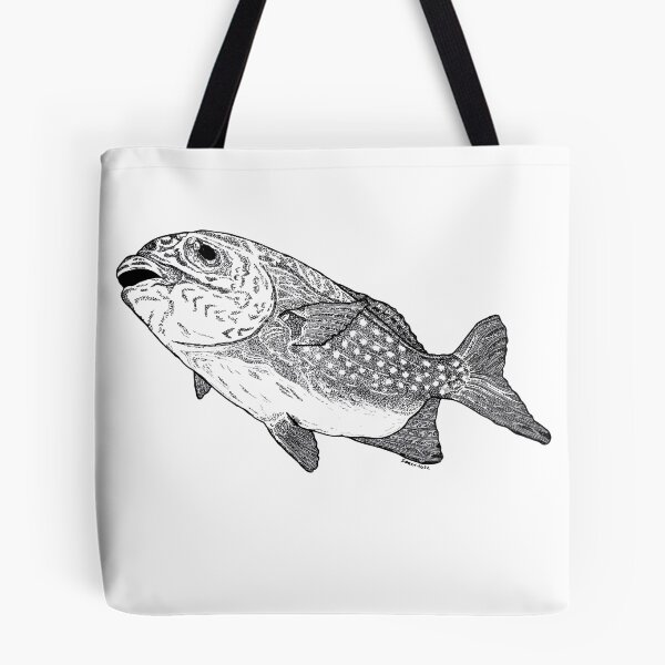 Item preview, Big fish swimming by - love ocean - while version designed and sold by schandorffdk.