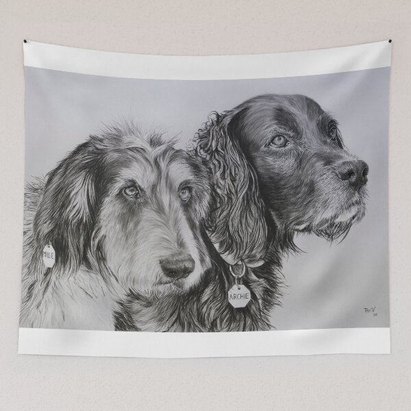 Item preview, "Millie and Archie" - Dog portraits designed and sold by RmvPortraitsArt.