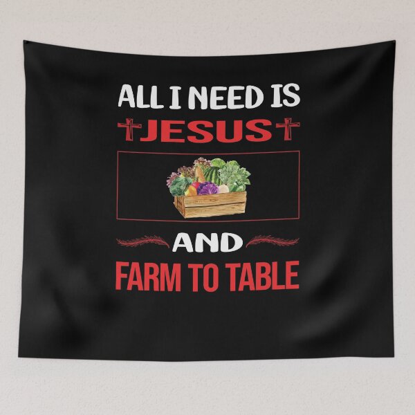 Item preview, Funny Jesus Farm To Table designed and sold by DougPoulos.