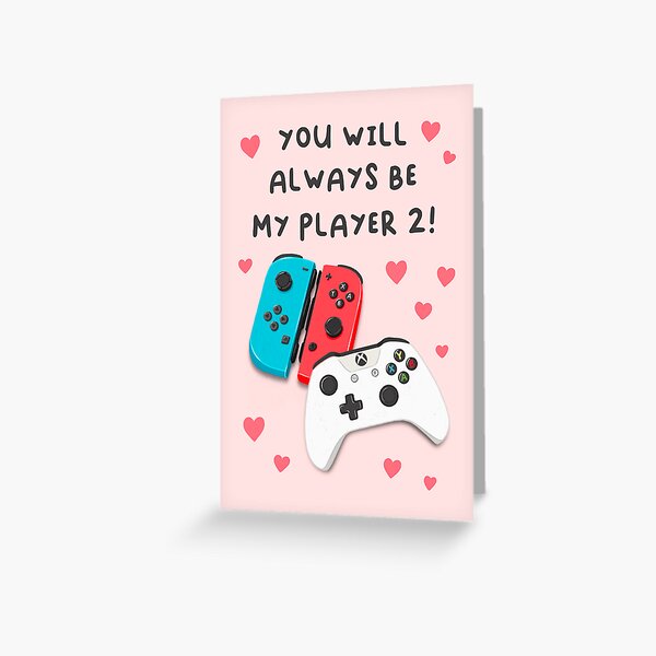 Item preview, You will always be my player 2 Valentine’s Day card designed and sold by Swish & Scribble.