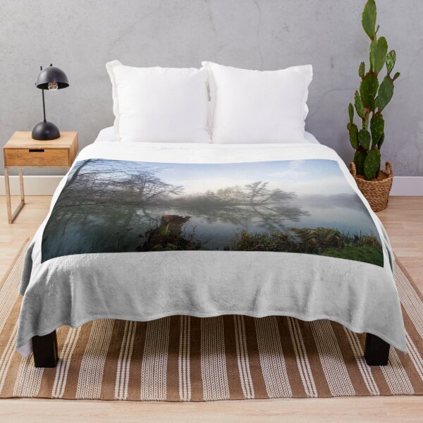 Item preview, Misty January morning on the river Teme Ludlow designed and sold by HalcyonPrints.