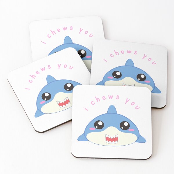 Item preview, "I Chews You" cute shark pun - Valentine's Day Animal Puns and Gifts designed and sold by designsbyreaia.