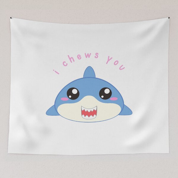 Item preview, "I Chews You" cute shark pun - Valentine's Day Animal Puns and Gifts designed and sold by designsbyreaia.