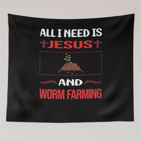 Item preview, Funny Jesus Worm Farming Farmer Vermiculture Vermicompost Vermicomposting designed and sold by FifineCroteau.