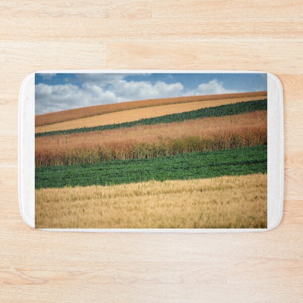 Item preview, soybean and wheat fields in springtime landscape designed and sold by goceris.