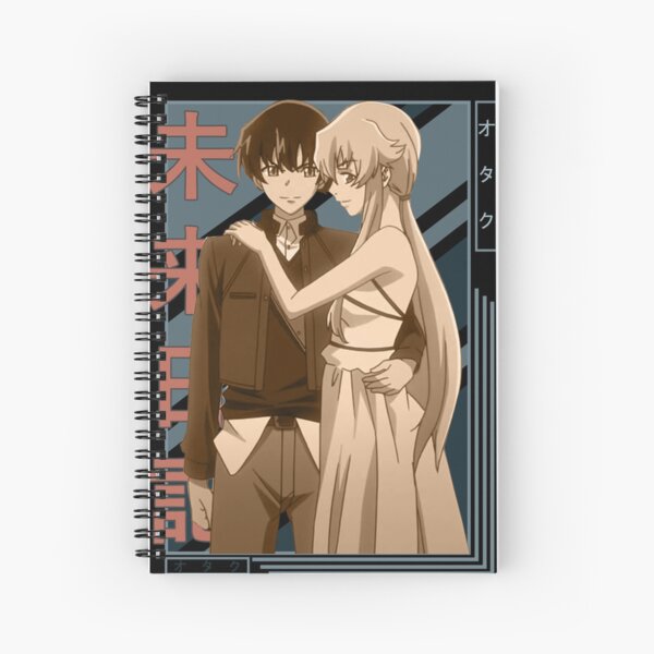 Yuno Gasai Future Diary Mirai Nikki Retro blue brown anime Design Spiral  Notebook for Sale by Raiden Designer Shop