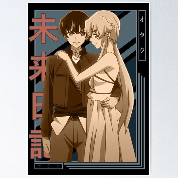 Japanese Anime Future Diary Poster Retro Kraft Paper Mirai Nikki Posters  Painting Wall Art Decor Living Room Study Art Pictures