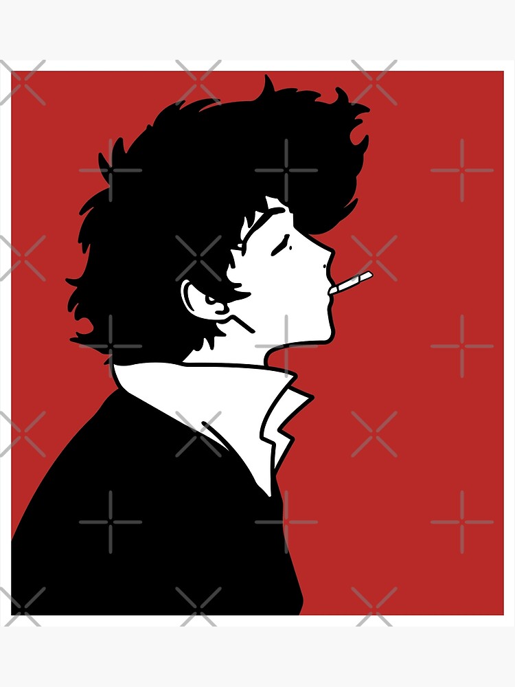 Cowboy Bebop Spike Spiegel Smoking Poster For Sale By Vorn Redbubble