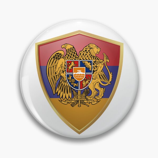 Item preview, Armenia Flag Vector With Gold Shield Frame designed and sold by BarevWear.