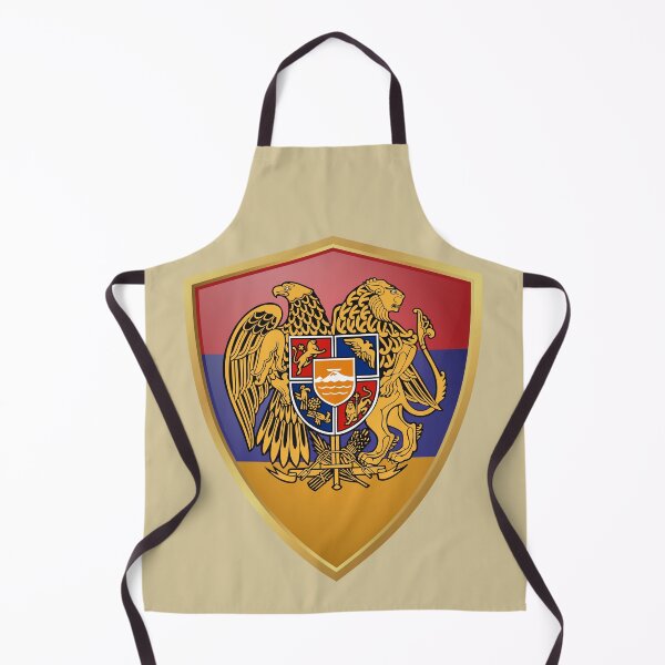 Item preview, Armenia Flag Vector With Gold Shield Frame designed and sold by BarevWear.