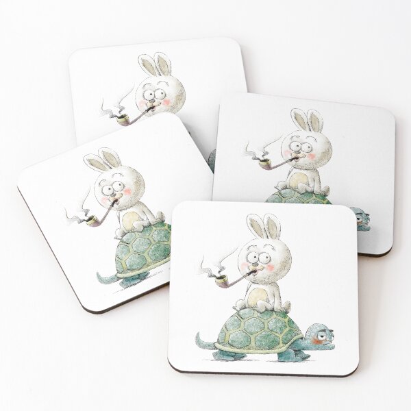 Item preview, A clever rabbit on the turtle's back. designed and sold by artredstar.