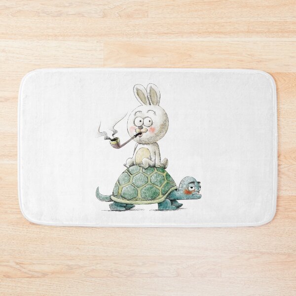 Item preview, A clever rabbit on the turtle's back. designed and sold by artredstar.